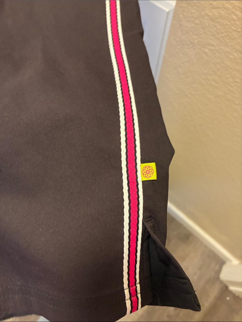 Made for Life Black Track Pants with Pink & White Side Stripe - Picture 4 of 8